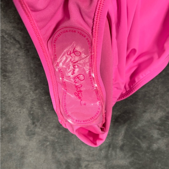 NEW Lilly Pulitzer Isle Lattice One Piece Bathing Suit Pink SZ 12 NWT - Picture 5 of 5